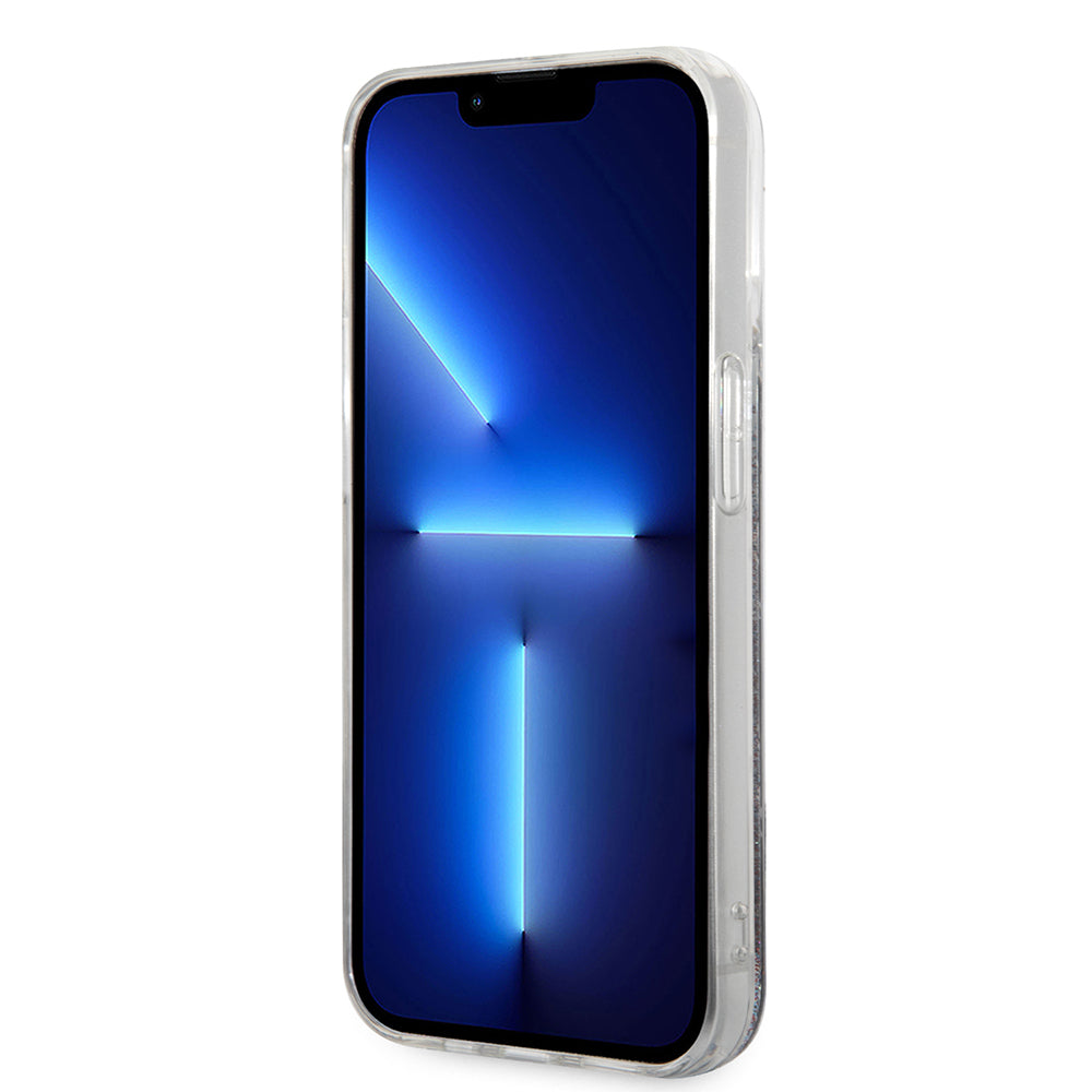 Калъф за Apple iPhone 14 Pro, Karl Lagerfeld, Liquid Glitter Monogram, Черен