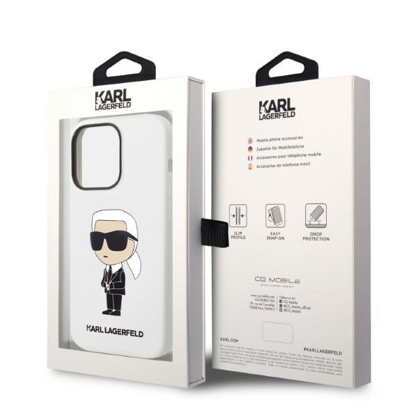 Калъф за Apple iPhone 14 Pro, Karl Lagerfeld, Silicone Ikonik NFT, Бял