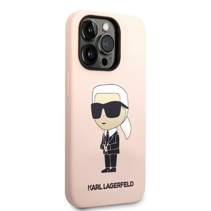 Case for Apple iPhone 14 Pro, Karl Lagerfeld, Ikonik NFT Silicone, Pink