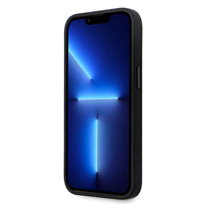 Калъф за Apple iPhone 14 Pro, Karl Lagerfeld, Silicone Choupette Metal, Черен