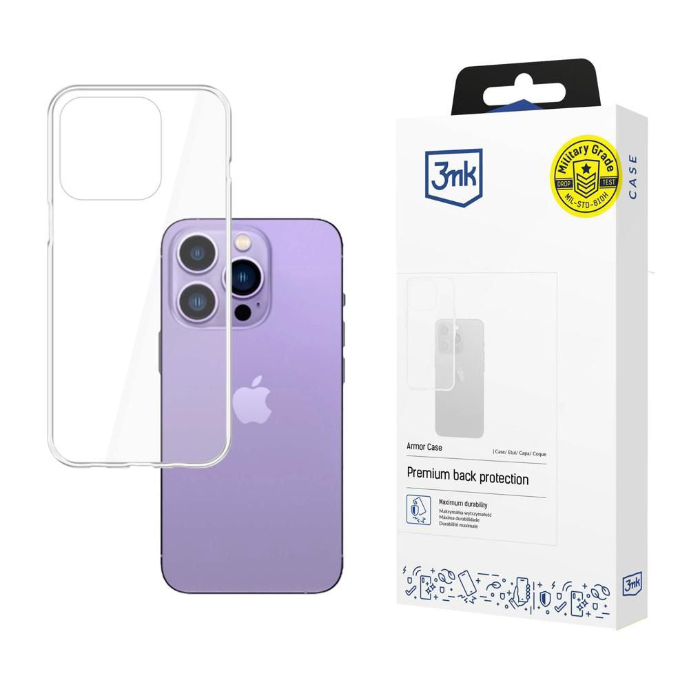 Калъф за Apple iPhone 14 Pro Max, 3MK, Armor, Прозрачен