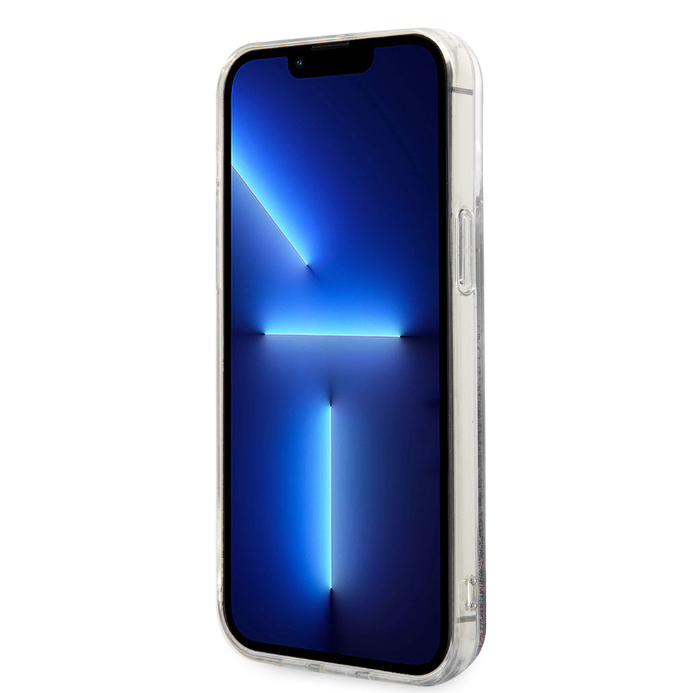 Калъф за Apple iPhone 14 Pro Max, Karl Lagerfeld, Liquid Glitter Monogram, Сребрист