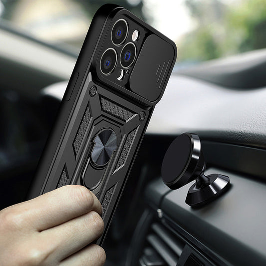 Калъф за Apple iPhone 14 Pro Max, Techsuit, CamShield, Черен