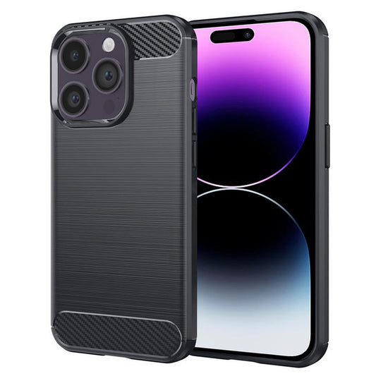 Калъф за Apple iPhone 14 Pro Max, Techsuit, Карбон, Черен