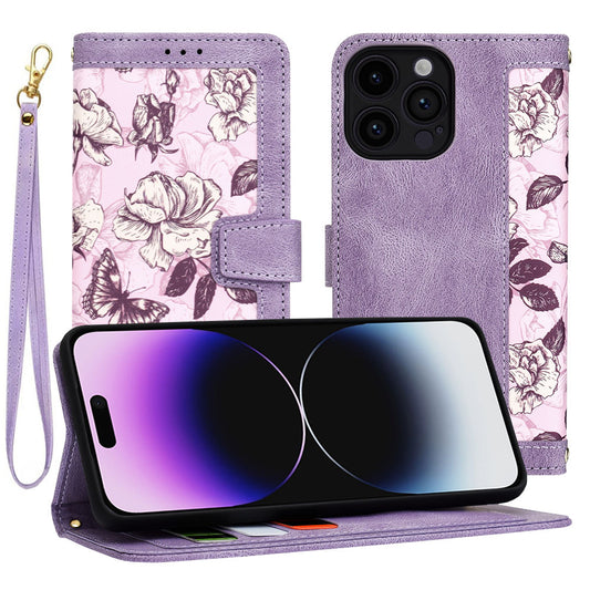 Калъф за Apple iPhone 14 Pro Max, Techsuit, FlipCraft, Лилав