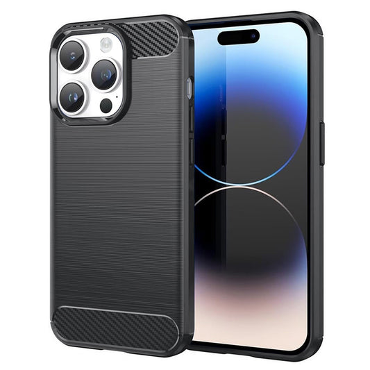 Калъф за Apple iPhone 14 Pro, Techsuit, Карбон, Черен