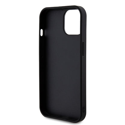 Калъф за Apple iPhone 15, Guess, Rhinestone Metal Logo, Жълт