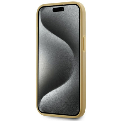 Калъф за Apple iPhone 15, Karl Lagerfeld, Metal Signature, Златист