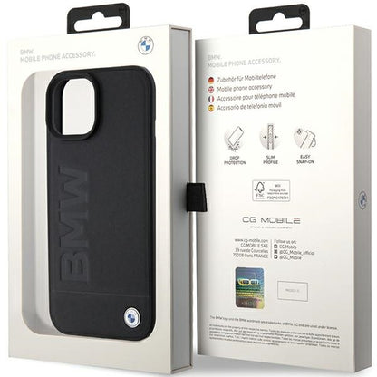 Калъф за Apple iPhone 15 Plus, BMW, Natural Hot Stamp, Черен
