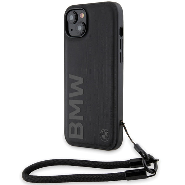 Калъф за Apple iPhone 15 Plus, BMW, Signature Wordmark Cord, Черен