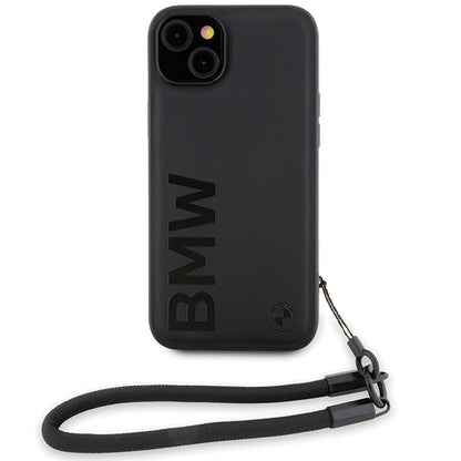 Калъф за Apple iPhone 15 Plus, BMW, Signature Wordmark Cord, Черен