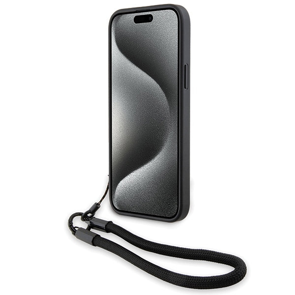 Калъф за Apple iPhone 15 Plus, BMW, Signature Wordmark Cord, Черен