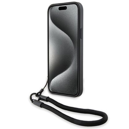 Калъф за Apple iPhone 15 Plus, BMW, Signature Wordmark Cord, Черен