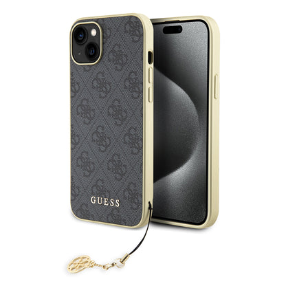 Калъф за Apple iPhone 15 Plus, Guess, 4G Charm, Сив