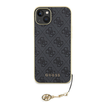 Калъф за Apple iPhone 15 Plus, Guess, 4G Charm, Сив