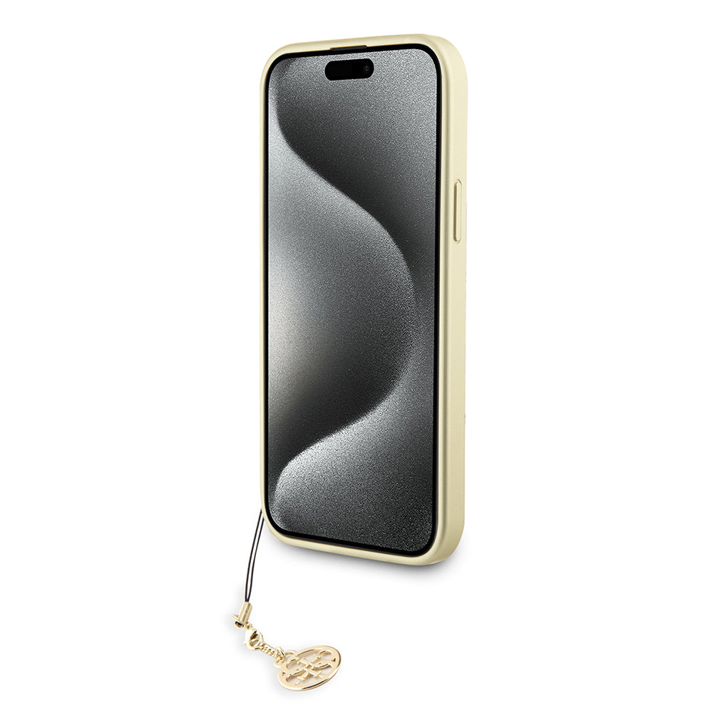 Калъф за Apple iPhone 15 Plus, Guess, 4G Charm, Сив