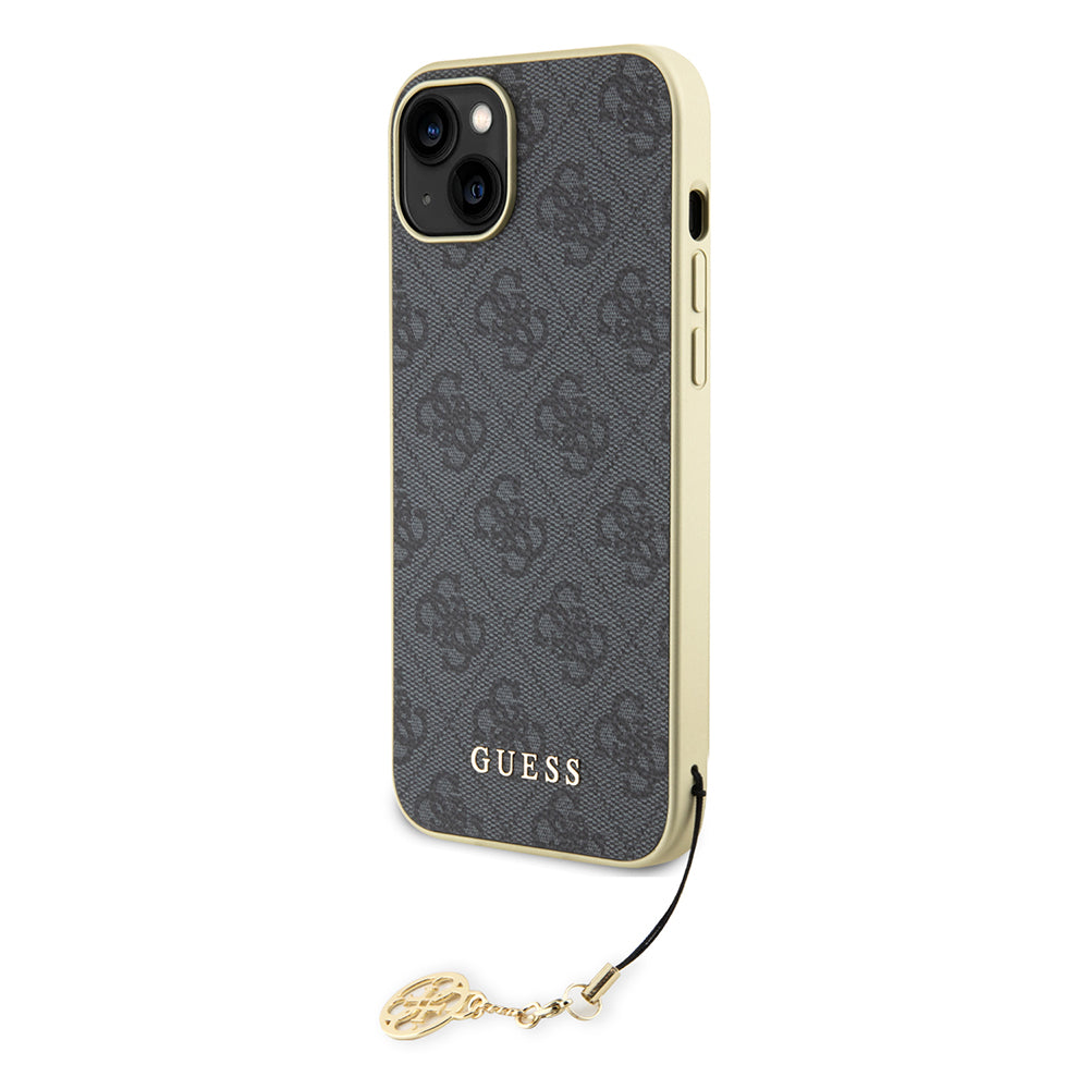 Калъф за Apple iPhone 15 Plus, Guess, 4G Charm, Сив