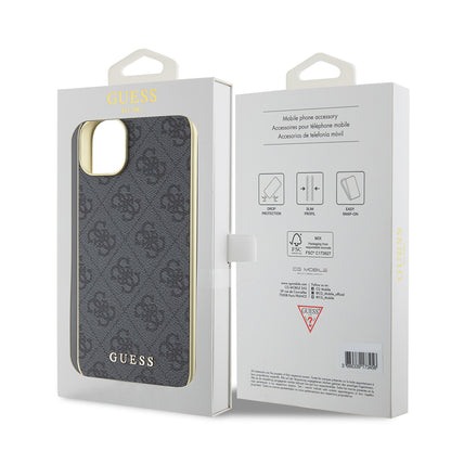 Калъф за Apple iPhone 15 Plus, Guess, 4G Charm, Сив