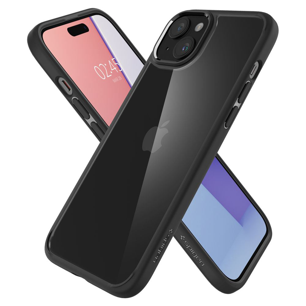 Калъф за Apple iPhone 15 Plus, Spigen, Ultra Hybrid, Матово Черен