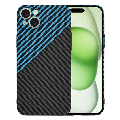 Калъф за Apple iPhone 15 Plus, Techsuit, Carbonite FiberShell, Черно Синьо