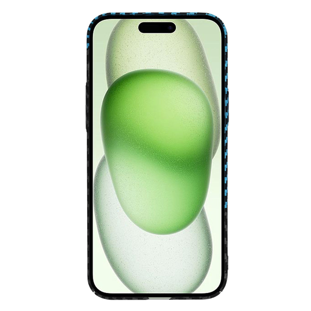 Калъф за Apple iPhone 15 Plus, Techsuit, Carbonite FiberShell, Черно Синьо