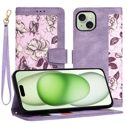 Калъф за Apple iPhone 15 Plus, Techsuit, FlipCraft, Лилав