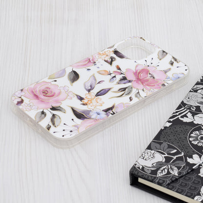Case for Apple iPhone 15 Plus, Techsuit, Marble, White