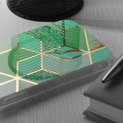 Калъф за Apple iPhone 15 Plus, Techsuit, Marble, Зелен