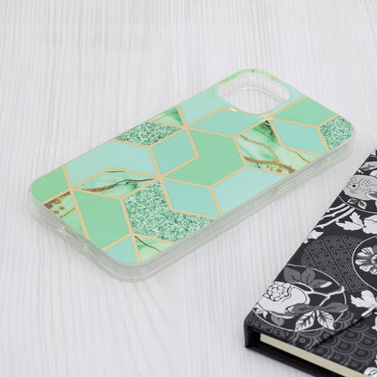 Калъф за Apple iPhone 15 Plus, Techsuit, Marble, Зелен