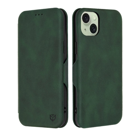 Калъф за Apple iPhone 15 Plus, Techsuit, Safe Wallet Plus, Зелен