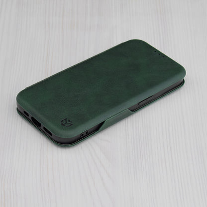 Калъф за Apple iPhone 15 Plus, Techsuit, Safe Wallet Plus, Зелен