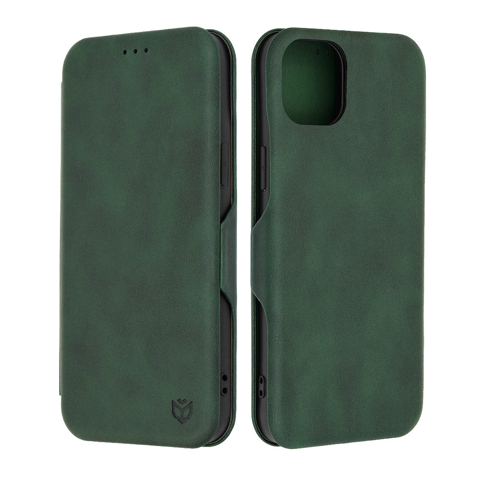 Калъф за Apple iPhone 15 Plus, Techsuit, Safe Wallet Plus, Зелен