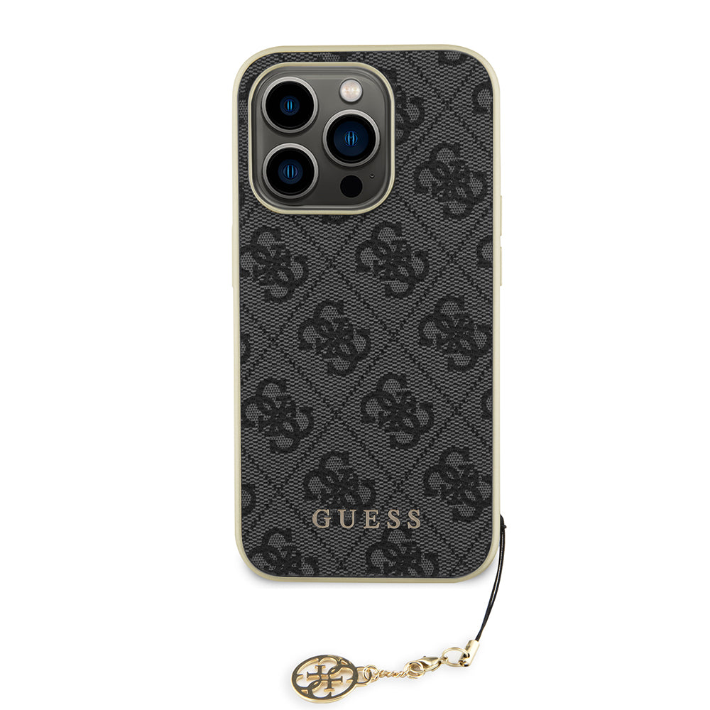 Калъф за Apple iPhone 15 Pro, Guess, 4G Charm, Сив