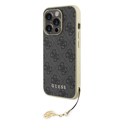 Калъф за Apple iPhone 15 Pro, Guess, 4G Charm, Сив