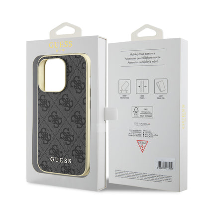 Калъф за Apple iPhone 15 Pro, Guess, 4G Charm, Сив