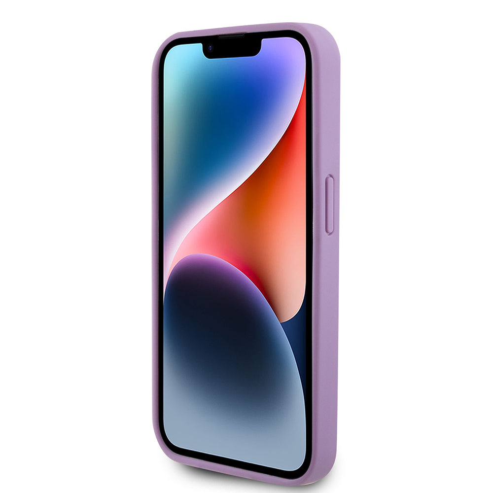 Калъф за Apple iPhone 15 Pro, Guess, 4G Stamped, Светло лилав
