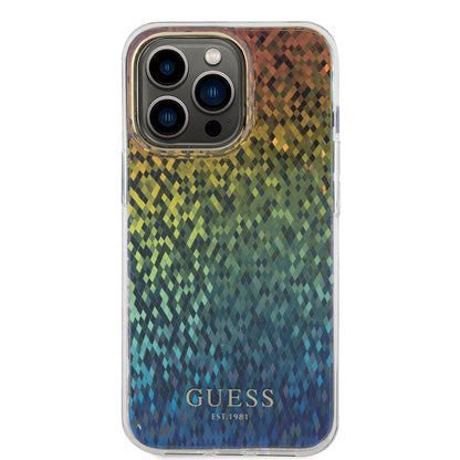 Case for Apple iPhone 15 Pro, Guess, IML Faceted Mirror Disco Iridescent, Multicolor