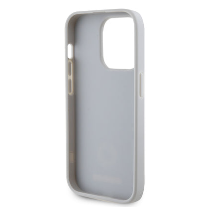 Калъф за Apple iPhone 15 Pro, Guess, Strass Metal Logo, Сребрист