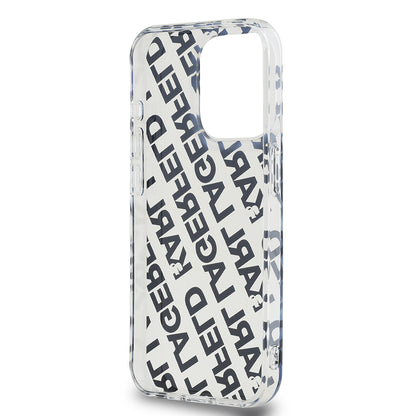 Калъф за Apple iPhone 15 Pro, Karl Lagerfeld, IML Electroplated Repeated Logo, Златист
