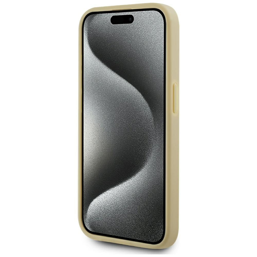 Калъф за Apple iPhone 15 Pro, Karl Lagerfeld, Metal Signature, Златист