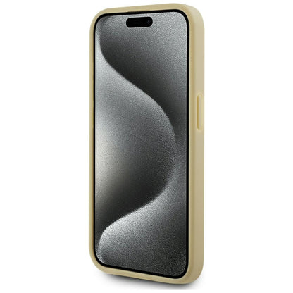 Калъф за Apple iPhone 15 Pro, Karl Lagerfeld, Metal Signature, Златист