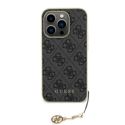 Калъф за Apple iPhone 15 Pro Max, Guess, 4G Charm, Сив