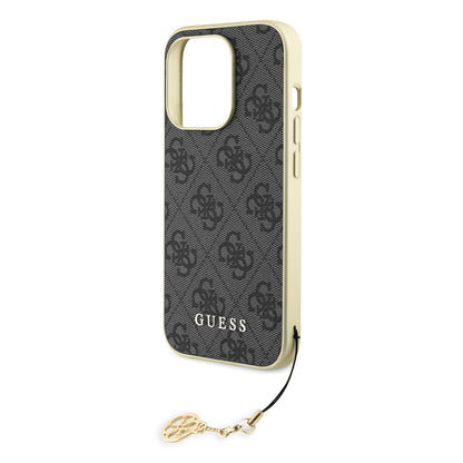 Калъф за Apple iPhone 15 Pro Max, Guess, 4G Charm, Сив