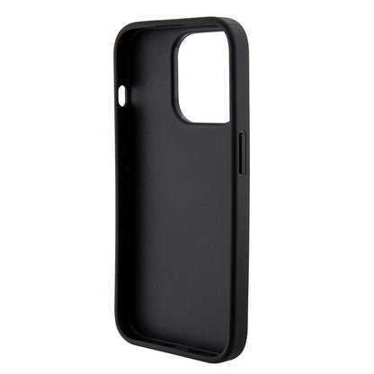Case for Apple iPhone 15 Pro Max, Guess, Grip Stand 4G Saffiano Strass, Black