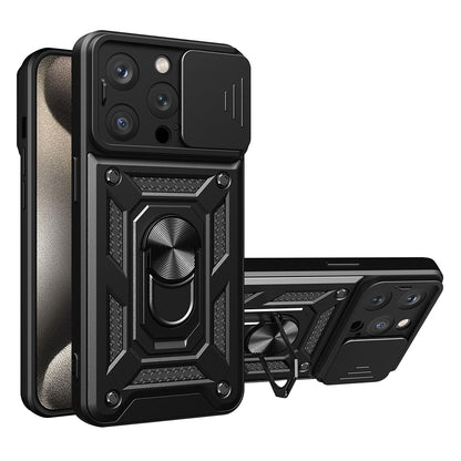 Калъф за Apple iPhone 15 Pro Max, Techsuit, CamShield, Черен