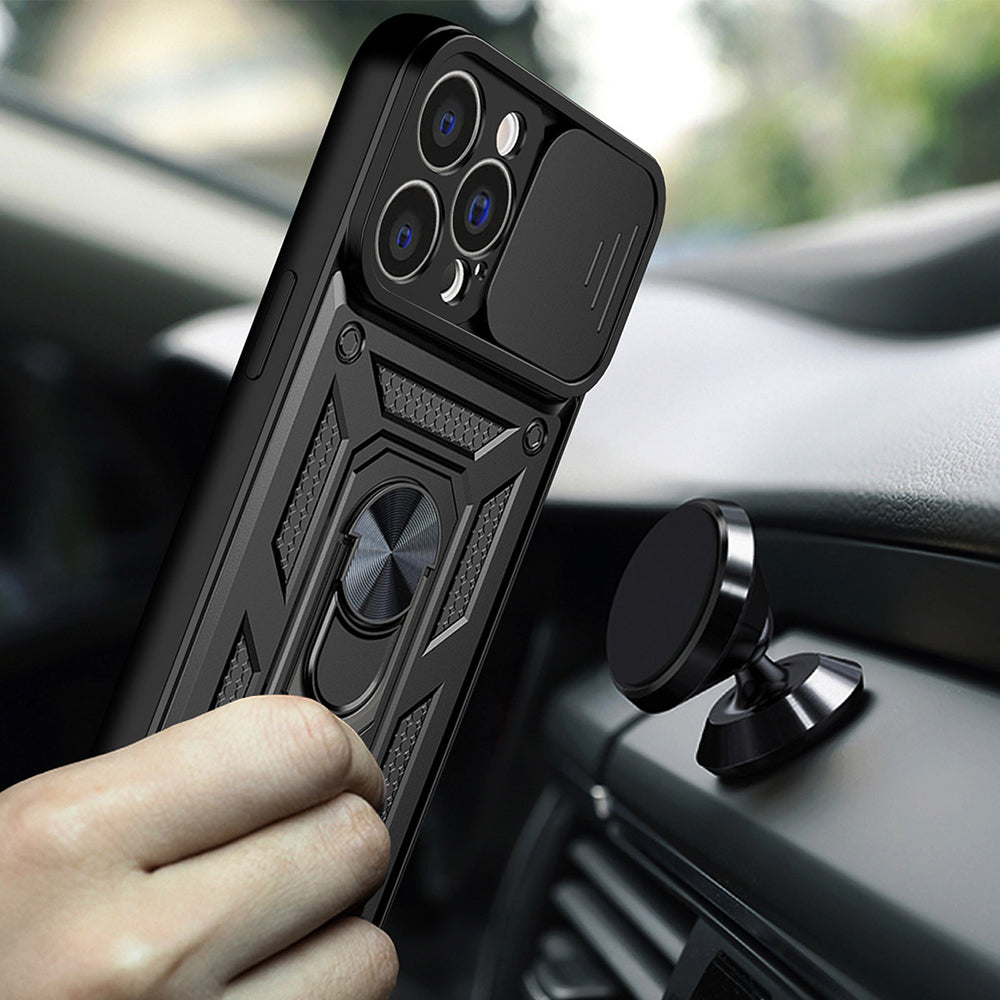 Калъф за Apple iPhone 15 Pro Max, Techsuit, CamShield, Черен
