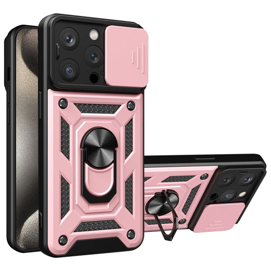 Калъф за Apple iPhone 15 Pro Max, Techsuit, CamShield, Розов
