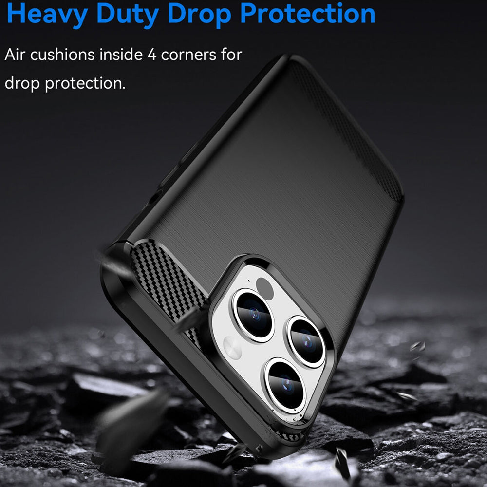 Калъф за Apple iPhone 15 Pro Max, Techsuit, Карбон, Черен