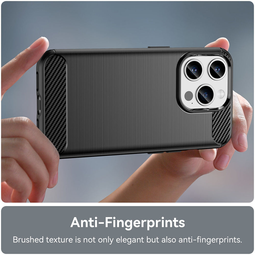 Калъф за Apple iPhone 15 Pro Max, Techsuit, Карбон, Черен