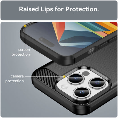 Калъф за Apple iPhone 15 Pro Max, Techsuit, Карбон, Черен